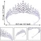 thumbnail image 4 of Corona de cristal, tiara de princesa, accesorios para el cabello de novia, tiara de diamantes de imitación, para niñas y mujeres, bodas, bailes, desfiles, fiestas de cumpleaños, Navidad (plata) Rojo Verde, 4 of 5