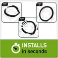 thumbnail image 4 of Auto Drive Gray Fluffy Pom-Pom Ears Steering Wheel Cover, 4 of 9