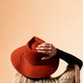 thumbnail image 2 of Hadley Wren Faye Wool Panama Hat - Rust, 2 of 2