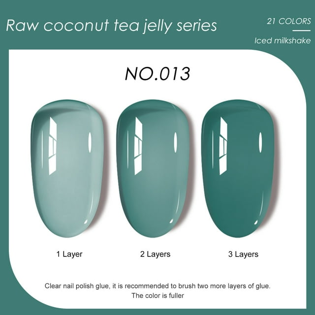 Esmalte de uñas semitransparente de 20 colores, crema, transparente, para decoración de uñas, 7,5 ml.