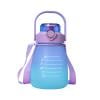 Botella de agua gradiente para deportes al aire libre a prueba Ehuebsd de fugas marcador de tiempo tazas de agua para entrenamiento en casa fiesta de vacaciones