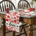 thumbnail image 4 of Costeam Valentine's Day Festive Table Flag, 33*275cm Gnome Print Linen Table Cloth, Large Dining Room Decor, Party Table Centerpiece, 4 of 8