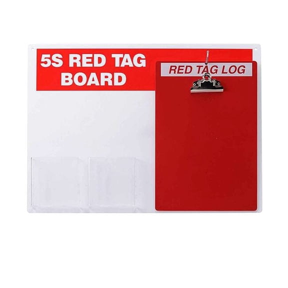 Brady Red Tag Station With Clipboard, Unfilled 122049