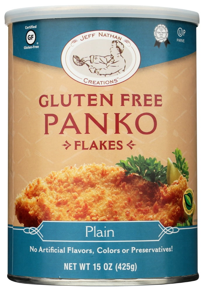Jeff Nathan Creations Bread Crumbs Panko Flakes Plain Gluten Free, 15 Oz