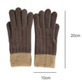 thumbnail image 2 of Guantes Térmicos elásticos con pantalla táctil de invierno, forro polar grueso tejido de lana cálida, 2 of 5