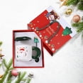 thumbnail image 1 of Juego de taza de cerámica navideña con tapa y cuchara, recipiente para agua, bonita caja de regalo de Papá Noel para Navidad, taza de agua para Papá Noel verde, 1 of 8