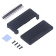 thumbnail image 4 of Aluminum Alloy Cooling Case Acrylic Bottom Shell Passive Cooling Enclosure for Raspberry Pi Straight Pin Header, 4 of 5