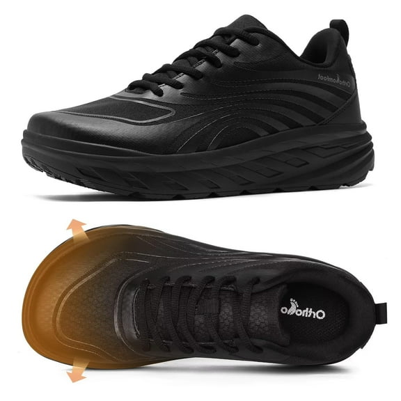 Men's Orthopedic Diabetic Wide Running Shoes: Comfortable Arch Support Plantar Fasciitis Sports Sneakers, Casual Swollen Orthotic Work Tennis Walking Shoes for Ankle and Heel Pain Relief