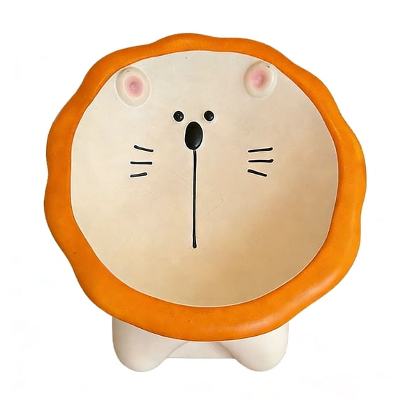 Birdeem Lion Storage Ornament, Key Holder for Wall, Cute Resin Figurine for Living Room Home Decor, Small Catchall Tray for Hallway, Housewarming Gift