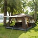 thumbnail image 3 of KTT Tienda de campaña extra grande para 10-12 personas (B), tiendas de campaña familiares, 2 habitaciones, 3 puertas y 3 ventanas con malla, pared recta, impermeable, doble capa, tienda grande para ex, 3 of 5