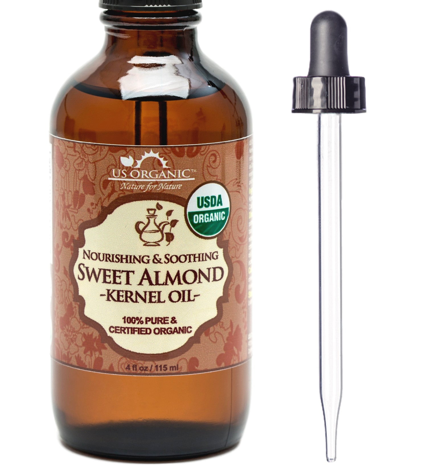 US Organic Sweet Almond Kernel Oil, 100 Pure Certified USDA Organic, 4