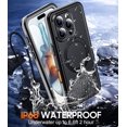 thumbnail image 3 of Magnetic for iPhone 16 Pro Max Case Waterproof, [Built-in Ring Invisible Stand & Screen Protector][IP68 Underwater][Dropproof][Dustproof][Real 360] Shockproof Protective Phone Case 6.9'', 3 of 7