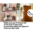 thumbnail image 2 of Correas de TV ajustables de seguridad, antivuelco para pantalla plana, 4 correas, 2 of 7