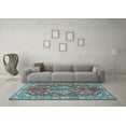 thumbnail image 3 of Ahgly Company Indoor Square Persian Light Blue Traditional Area Rugs, 3' Square, 3 of 4
