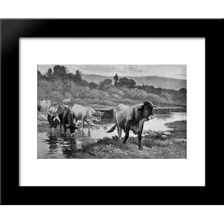 Le soir dans les ramières 20x24 Framed Art Print by Edouard Debat-Ponsan