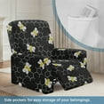 thumbnail image 3 of Kuiaobaty Bee Print Reclining Sofa Slipcover with Pocket Durable Recliner Chair Cover Large Soft Lazy Boy Chair Cover Breathable Reclining Slipcover for Pets Kids, 3 of 8