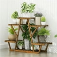 thumbnail image 2 of UNHO Triangular Plant Stand Indoor Outdoor Wood 6 Tiered Corner Plant Rack Living Room Window Decor, 2 of 11