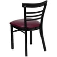 thumbnail image 4 of Bowery Hill Black Ladder Back Dining Chair in Cherry, 4 of 5