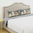 thumbnail image 3 of Yayeee Pillowcase King Size Set of 2 Satin Wrinkle Resistant Pillow Case, Gray Snowmen, 3 of 7