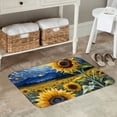 thumbnail image 7 of Pofeuu Starry Sky Sunflower Print Flannel Doormats Rug16"x24"Rug Washable Doormats Indoor Outdoor Rugs for Layered Front Door Mats, Porch, Kitchen, Entryway, 7 of 7