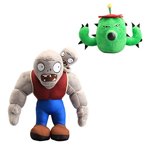uiuoutoy Plants vs Zombies Toys 12'' Gargantuar Zombie & 7'' Cactus Plush Set