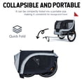 thumbnail image 5 of CQSXDA Steel Frame Folding Dog Bike Trailer with 100LB Capacity Ideal for Cycling, Jogging, and All-Outdoor Activities，Grey, 5 of 18