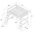 thumbnail image 2 of DHP Denver Loft Bed for Kids Bedroom, Full Size Frame, 2 of 5