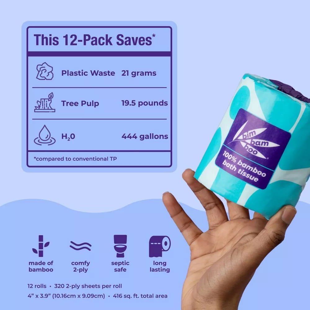 Bamboo Bath Toilet Paper - 12pk/320ct