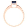 thumbnail image 4 of 1.75 ct Radiant Cut Simulated Blue Sapphire Solitaire Engagement Ring for Women in 18K Rose Gold, 4 of 5