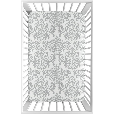 UPC: 0846480057222 | Elizabeth Pink and Gray Collection Mini Crib Sheet
