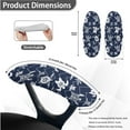 thumbnail image 6 of FKELYI Office Chair Cover with 2 Pcs Armrest Covers Retro Blue Sea Turtle Print Dustproof Swivel Boss Chair Protector Armchair Slipcover for Home Office Decor, Large, 6 of 6