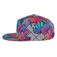 thumbnail image 3 of Daiia Tropical Leaves print Flat Bill Hats Flat Brim Trucker Cap Baseball Cap Adjustable Classic Low Profile Hat Unconstructed Plain Cap, 3 of 9