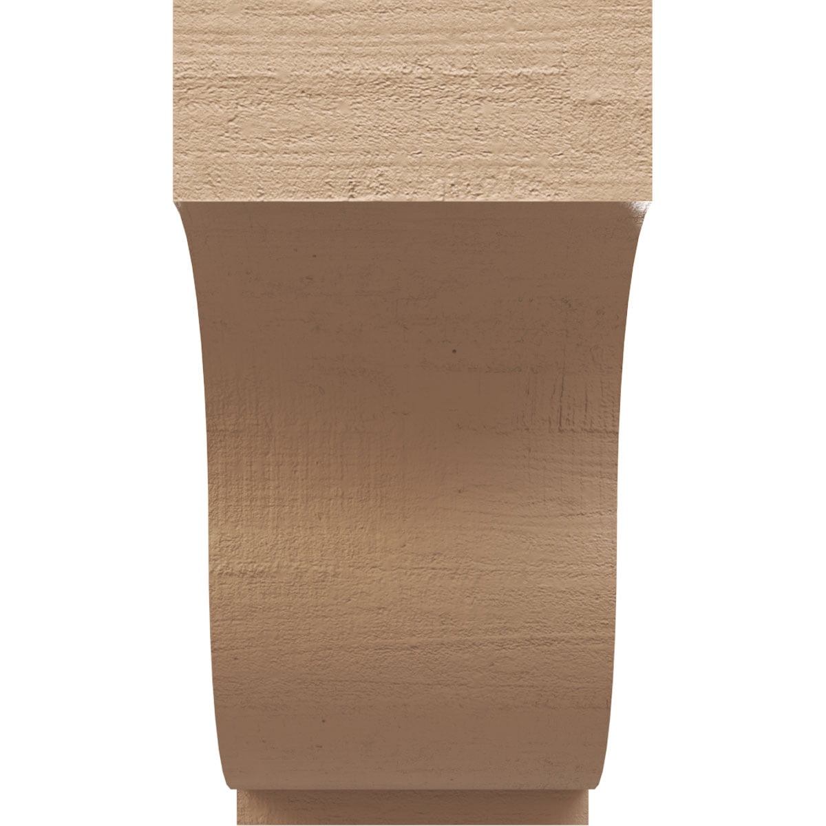 3"W x 6"D x 6"H Classic Van Buren Rough Cedar Woodgrain TimberThane Corbel, Primed Tan