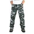 thumbnail image 1 of Frontwalk Mens Cargo Pants Camouflage Relaxed Fit Camo Print Trouser with Pockets Blue 38, 1 of 4