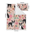 thumbnail image 5 of Pink Boston Terrier and Flower Duvet Cover and Pillowcase Set for Single Bedding, Bedroom Accessories for Kids Teens, 5 of 5