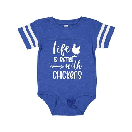 

Inktastic Life is Better with Chickens Gift Baby Boy or Baby Girl Bodysuit