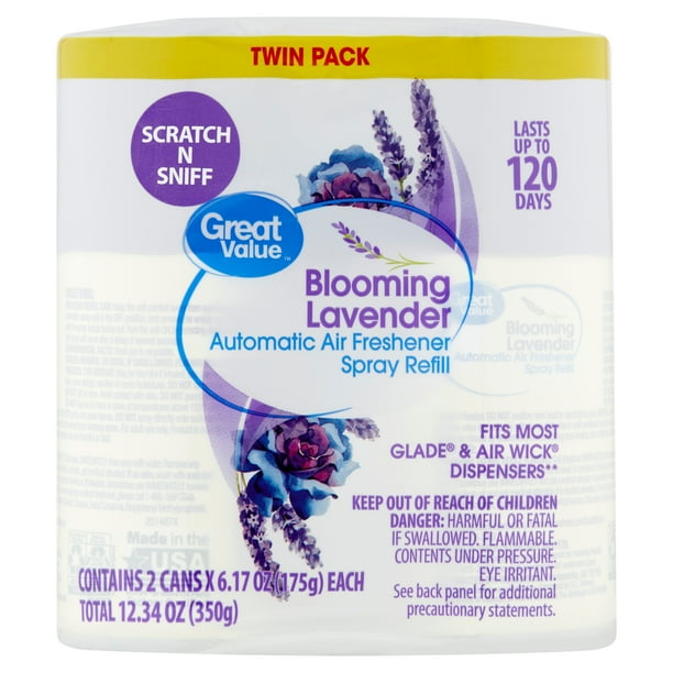 Great Value Automatic Air Freshener Spray Refill, Blooming Lavender, 12