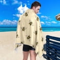 thumbnail image 4 of Coolnut Beach Towels Bee Camping Towels Animal Sand Free Beach Towel, 30"x60" Large Beach Towels Quick Dry Bath Travel Towels Pool Yoga Beach Mat for Men Women, 4 of 6