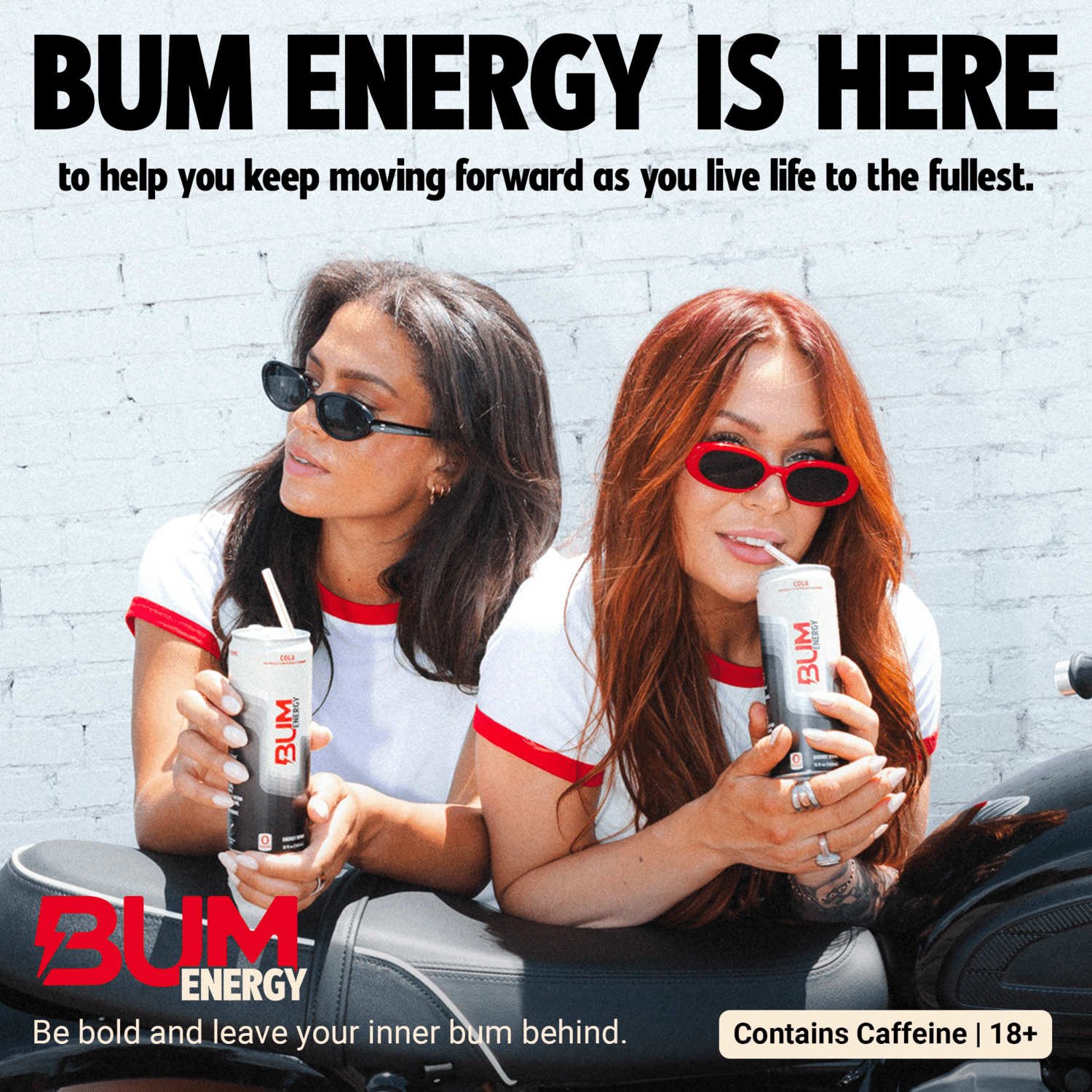 Bum Energy Soda Pack Energy Drink, 112 mg Natural Caffeine, 12 fl oz,12 Pack