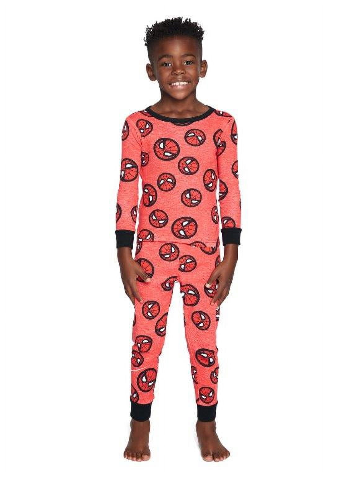 Spider-Man Toddler Boys Long Sleeve Top and Pants, 2-Piece Pajama Set, Sizes 12M-5T