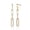 Yellow Gold, variant on 18K Gold Over Sterling Silver Cubic Zirconia Oval Paperclip Post Earrings