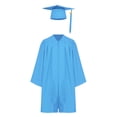 thumbnail image 1 of renvena Robe de Collation des Grades pour Enfants avec Pompon Uniforme Scolaire Bleu 24, 1 of 6