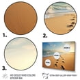 thumbnail image 3 of Designart "Footprints In Beach Photo V" Nautical & Beach Floater Framed Wall Art Living Room, 3 of 7
