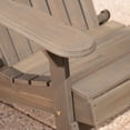 thumbnail image 5 of Royalty Outdoor 5 Piece Acacia Wood Adirondack Chair Set with Light Weight Concrete Fire Pit, Grey, Grey, 5 of 7