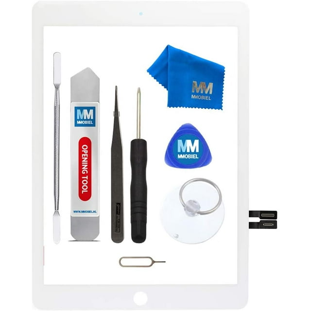MMOBIEL Digitizer Compatible with iPad 6. Gen 2018 (White) 9.7 Inch Touchscreen Display Glass Assembly Incl. Tool kit