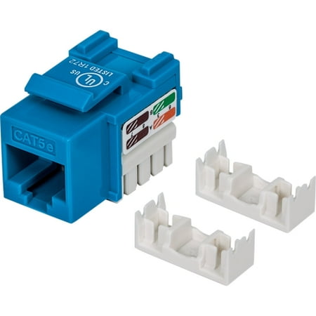 Jack Plastic Housing - Intellinet 210546 Intellinet Cat5e UTP Punch-down Keystone Jack, Blue - Plastic housing for use with 22 to 26 AWG stranded and solid wire