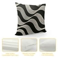 thumbnail image 4 of Decorative Pillow Covers  Black&nbsp;Modern Geometric Throw Pillow Cover Cushion Case Linen&nbsp;Arrow Wave Pattern Pillowcase for Sofa Couch Indoor Outdoor Home Decor&nbsp;,Black Gray, 4 of 5