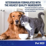 Pet MD Biotic Probiotics for Dogs & Cats - Prebiotic, Fiber, Probiotic Powder - Gas, Constipation Relief, Anti Diarrhea - Balance Digestive Flora & Restore Gut Health for Dogs & Cats - 2.12 oz