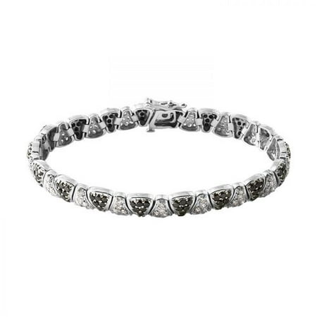 Foreli 4.09CTW Diamond 14K White Gold Bracelet