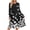 C-Black2, variant on Long Sleeves Dresses, Women's Summer Print Casual Loose Long Sleeve Crew Neck Dress